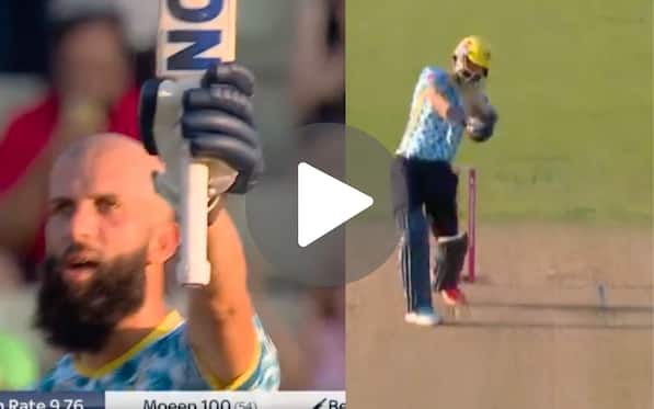 [Watch] Moeen Ali's Unleashes Carnage With 54-Ball Century In T20 Blast 2024
